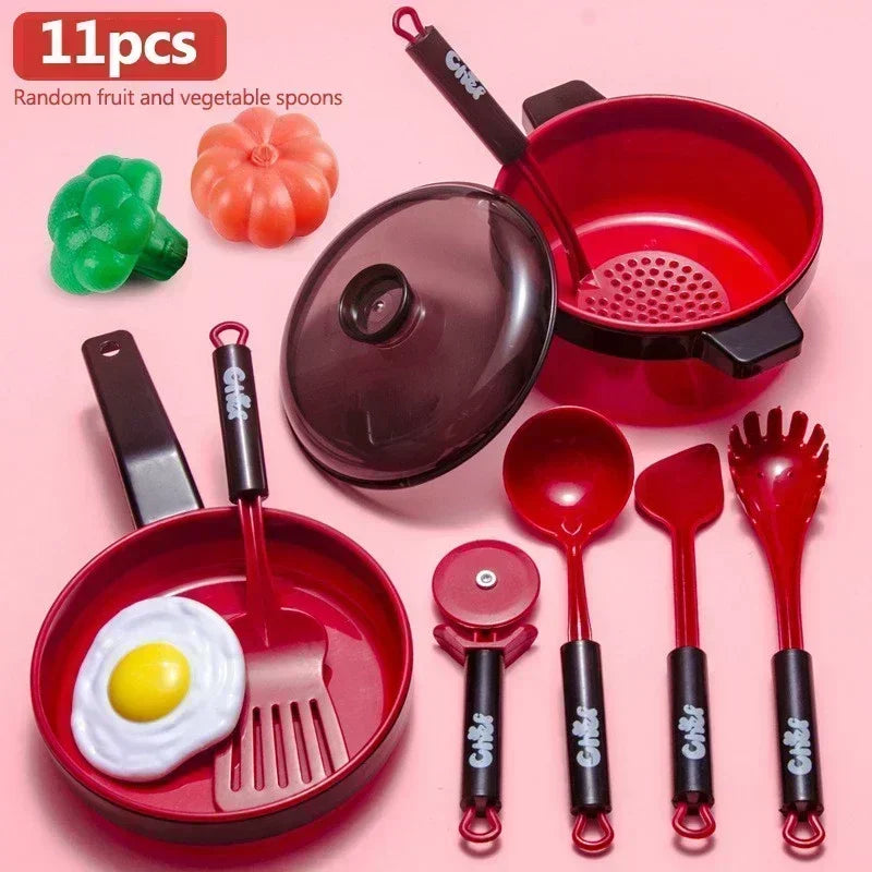 Kids Mini Home Kitchen Utensils Toy Girls Pretend Play Cooking Simulated Food Game Boys Educational Birthday Gifts 3+ Year Old