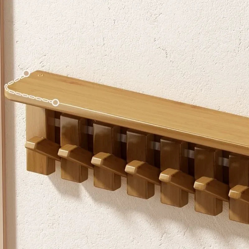 Solid Wood Modern Nordic Creative Wall Clothes Hanger Luxury Living Room Bedroom Clothes Racks Household Storage Home Furniture