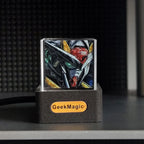GeekMagic GIFTV Crystal Cube Holographic Mini Electric Digital Clock Desktop Smart Weather Station DIY Animations Photo Display