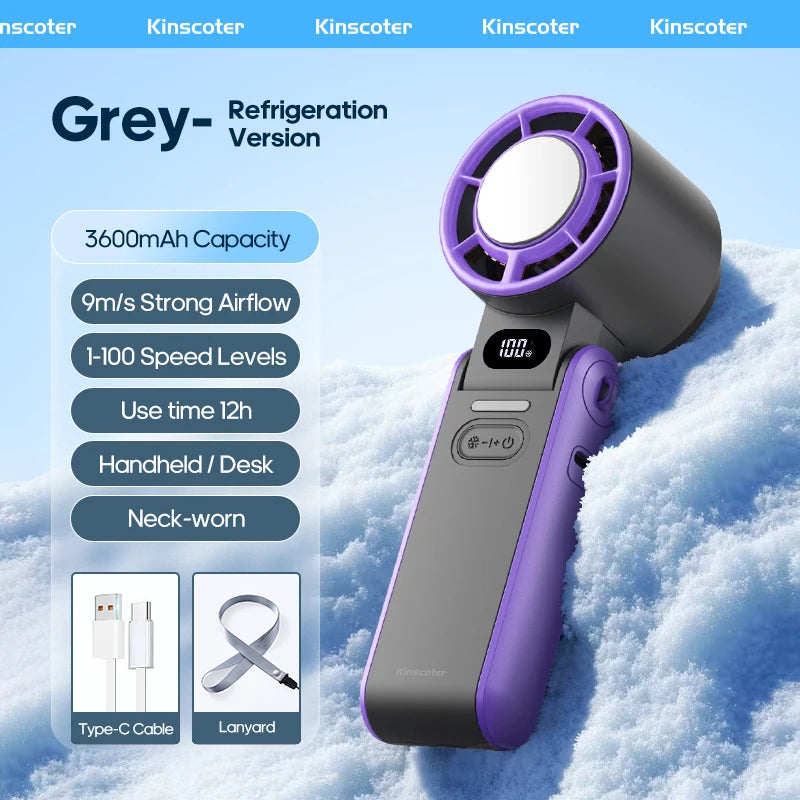 KINSCOTER Outdoor Foldable Turbo Fan - 3600mAh Rechargeable
