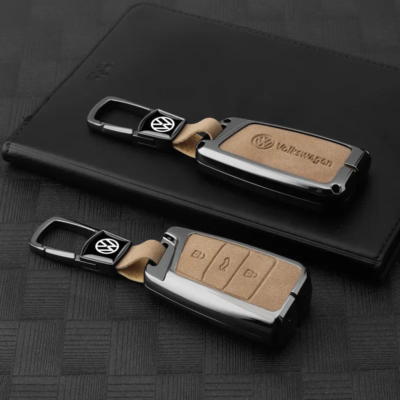 Vw Golf 5 6 Polo Passat B6 B7 Cc Skoda Jetta Universal Car Key Case Luxury Leather Key Cover Durable Secure Car Holder
