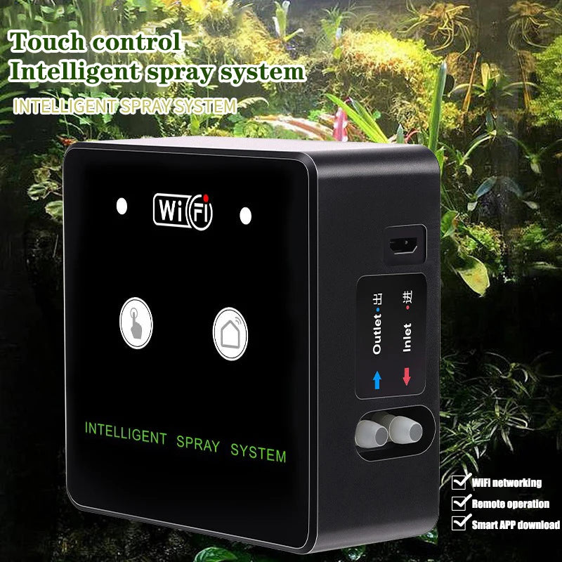 WiFi Rainforest Sprayer Control Automatic Mist Timing Spray System Kit Touch Screen Irrigation Timer Reptile Sprayer Humidifier