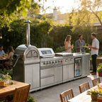 Customized Industrial Easy Installation Outdoor Kitchen Modular Cabinets Quick Setup BBQ Grill Station for Home