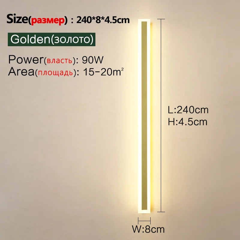Outdoor LED Wall Lamp - Long, IP65 Waterproof, for Garden, Balcony, Entrance, Staircase | AlluCanFind