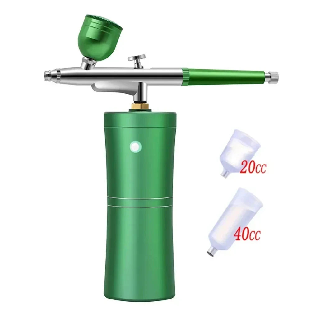 Airbrush Nail With Compressor Portable Air Brush Nails Compressor For Nail Art Paint Model Painting Crafts Wireless Spray Gun