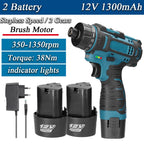 21V 2in1 Lithium Drill Electric Screwdriver Power Tool 55Nm Torque Brushless Motor Practical Screw Driver for Home Appliances