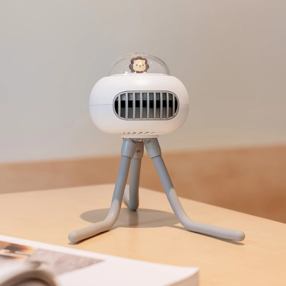 Mini Stroller Fan, Automatic Oscillating Fan, 1200mAh Battery Powered