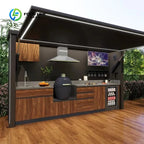 Customized Commercial Outdoor Kitchen Cabinets with Complete BBQ Setup for Backyard Patio Garden Durable & Weather-Resistant