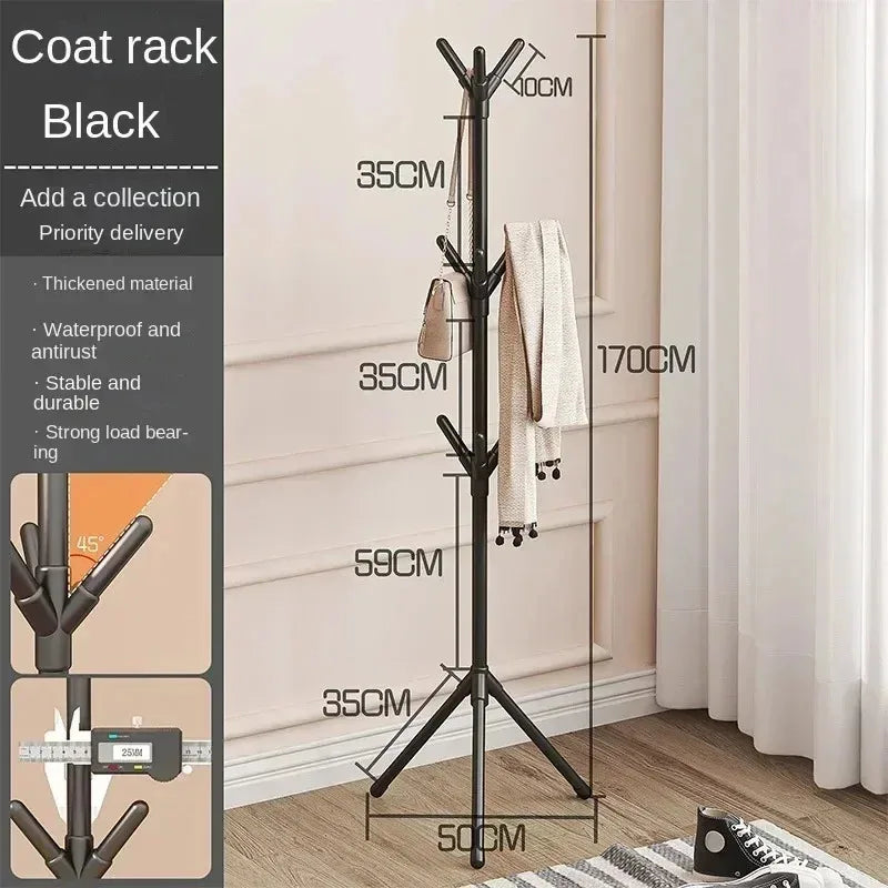Clothes and Hats Rack Tree Branch Shape Hooks Mobile and Convenient Coat Rack for Home Living Room Hangers Clothes Rack Stand