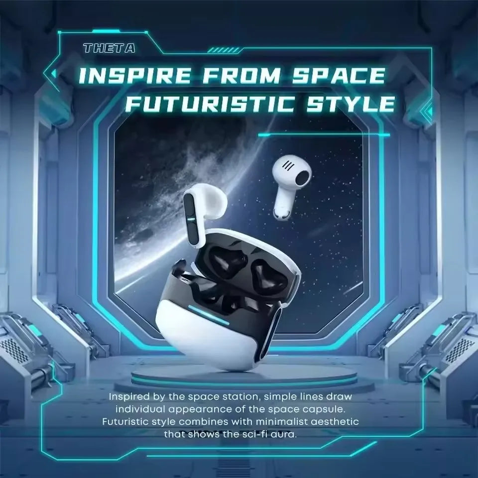 TG11 Wireless Bluetooth Earphones with Intelligent Noise Reduction and LED Cool Light Effect Esports Gaming Earphones No Delay