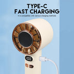 3000mAh Portable mini Fan 100 Wind Speeds Instant Cooling with Ice Mode Handheld fan USB Rechargeable electric fans Camping Fan