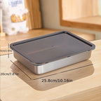 5Pcs Stainless Steel Food Containers, Leak-Proof Kitchens Accessories, Stores Knives, Stackable Kitchen Storage