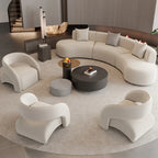 Moder White Sofa Minimalist Individual Curved Nordic Loveset Sofa Arm Recliner Living Room Oturma Odası Kanepeleri Furniture