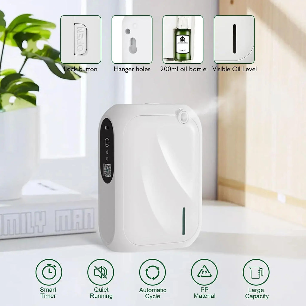Aroma Diffuser Coverage 200m³ Scent Machine Fragrance Diffuser Essential Oil Diffuser For Home Fragrance Bluetooth APP Control