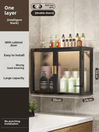 Japanese Acrylic Bathroom Cabinet Wall-mounted Mirror Box Transparent Bathroom Cabinets with Storage Rack Bathroom Furniture