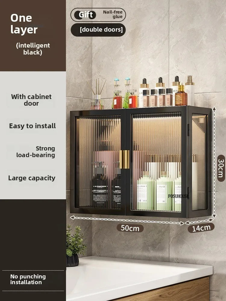 Japanese Acrylic Bathroom Cabinet Wall-mounted Mirror Box Transparent Bathroom Cabinets with Storage Rack Bathroom Furniture
