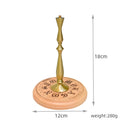Outdoor Camping Desktop Lamp Holder, Pure Copper, Solid Wood Combination Lamp Holder, Equipped with 1/4 Connecting Screw