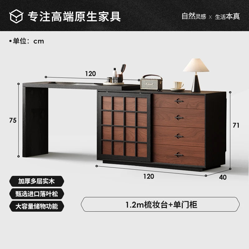 Wood Cosmetics Vanity Table Bedroom Makeup Drawers Mirror Chair Modern Dressing Table Cheap Cosmetics Penteadeira Home Furniture