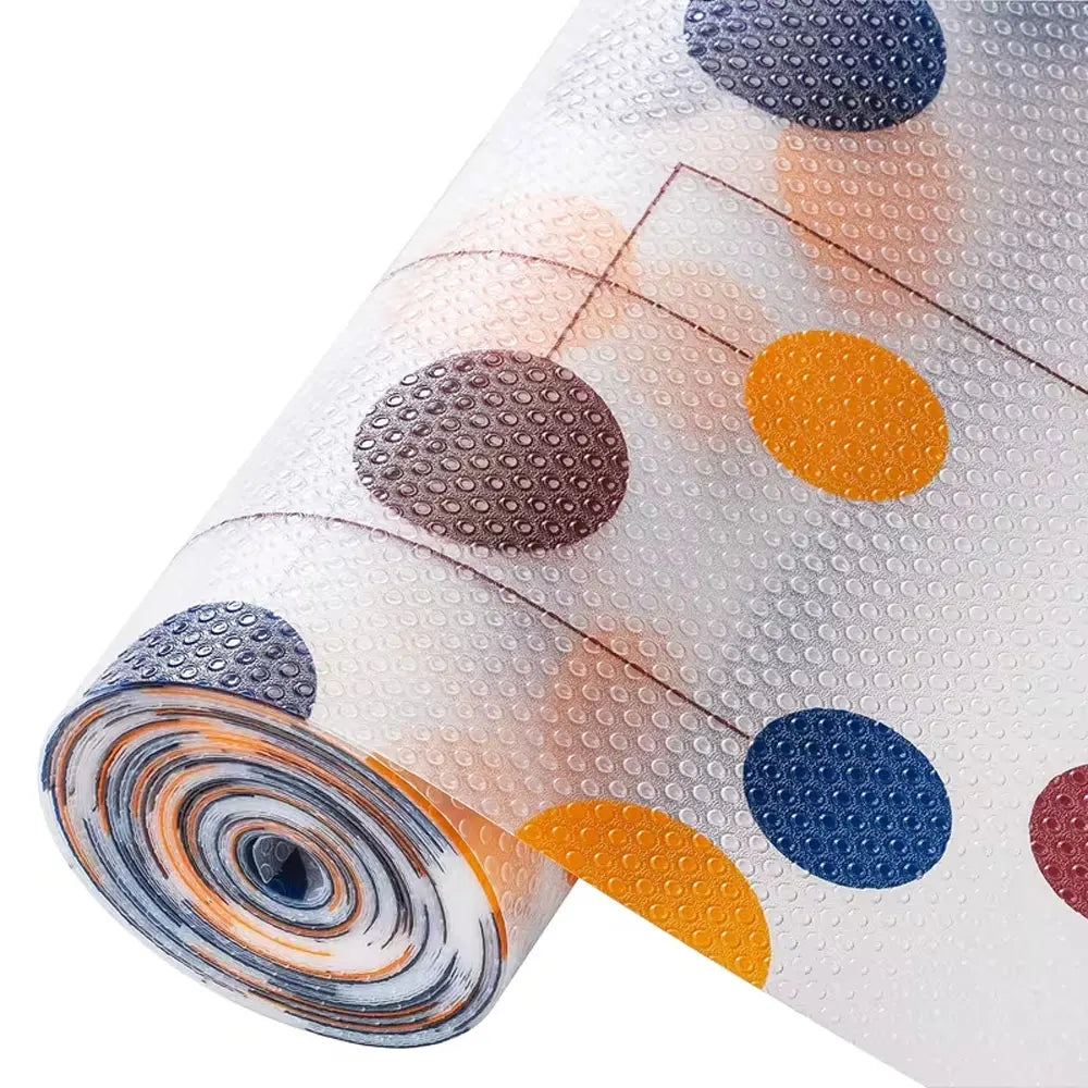 Kitchen Cabinet Liner Non‑sticky Fridge Mat Dustproof Oilproof Anti‑slip Moistureproof Cuttable Drawer Pad Easy Clean Home Organ