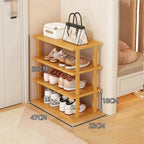 Multifunctional 6 Layers Shoes Rack Bamboo Shoe Cabinets Stackable Stand Shoes Storage Shelf Organizer For Entryway Livingroom