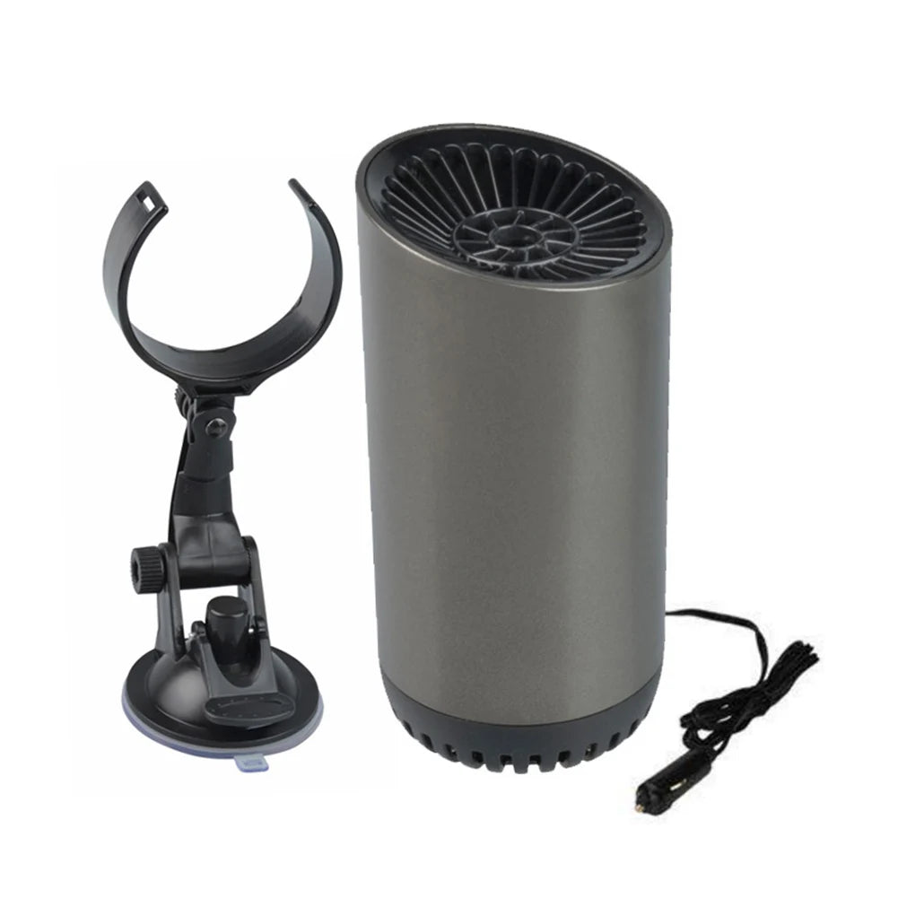 12V Car Heater Fan Cars Window Windshield Defogging Defrosting Auxiliary Heater Electric Fan Heater Portable Fan With Bracket