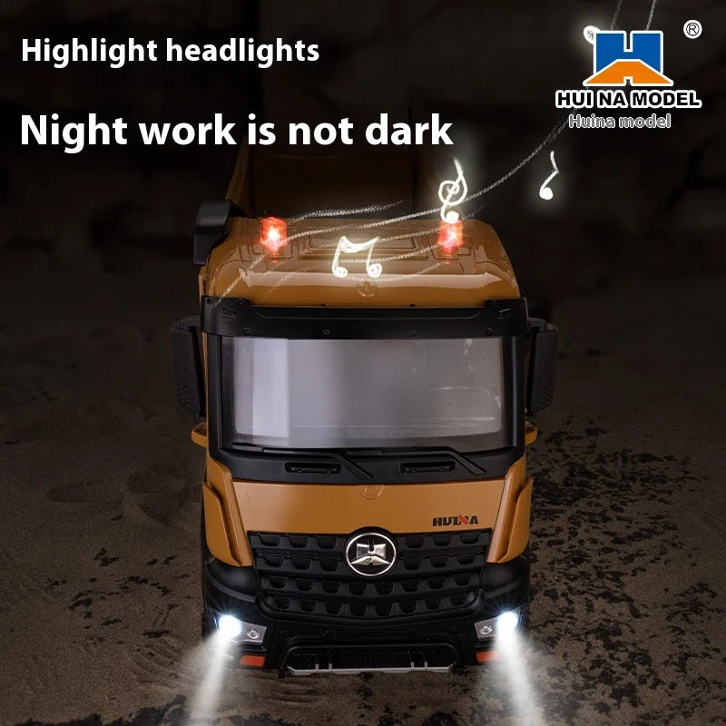 Huina 536 NEW Model R/C Dump Truck Loading Car Remote Controlled Car Construction Engineering Truck 1/14 Scale Rc Vehicle Toys