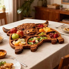 Kitchen Fruit Tray & Snack Storage Catered Food Tray Cow, Rabbit, Octopus-Shaped Snack Tray Animal-Themed Creative Food Platter