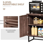 Walnut Double Door Storage Cabinet