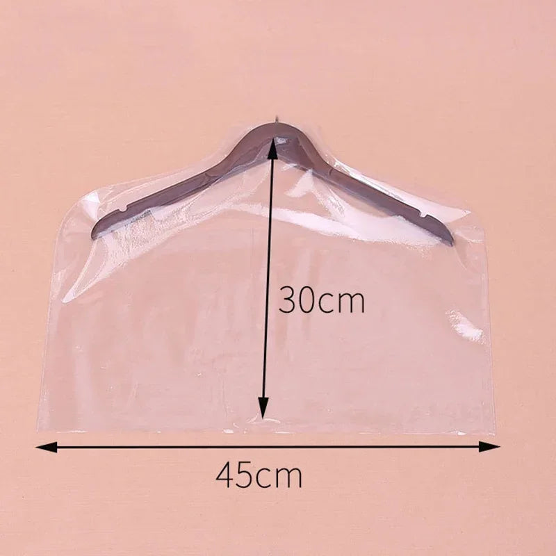 Clear PVC Garment Cover  for Clothes Garment Coat Jacket Shirt Suit Dust 5pcs 18 Wire Moisture Proof Protection Case