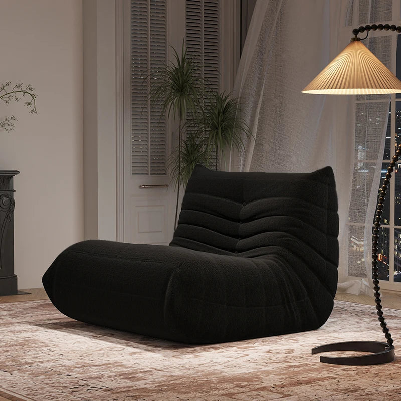 Designer Caterpillar Reclining Sofa Modern Minimalist Balcony Leisure Chair Dual Lounger Can Lie Flat Living Room Reading Sofa