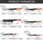 XITUO Kitchen Knife 1-6pcs Set Super Sharp Chef Knife Cooking knives Hand Forged Triple-layer Composite Steel 9CR18 Core