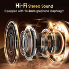 Original HD65 TWS Bluetooth V5.4 Headphones Wireless LED Digital Display Earphones Noise Reduction Waterproof Headset New