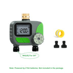 GIRIER Water Timer Programmable Sprinkler Timer with 2 Outlets Brass Inlet Automatic Irrigation Controller for Garden/Yard/Lawn