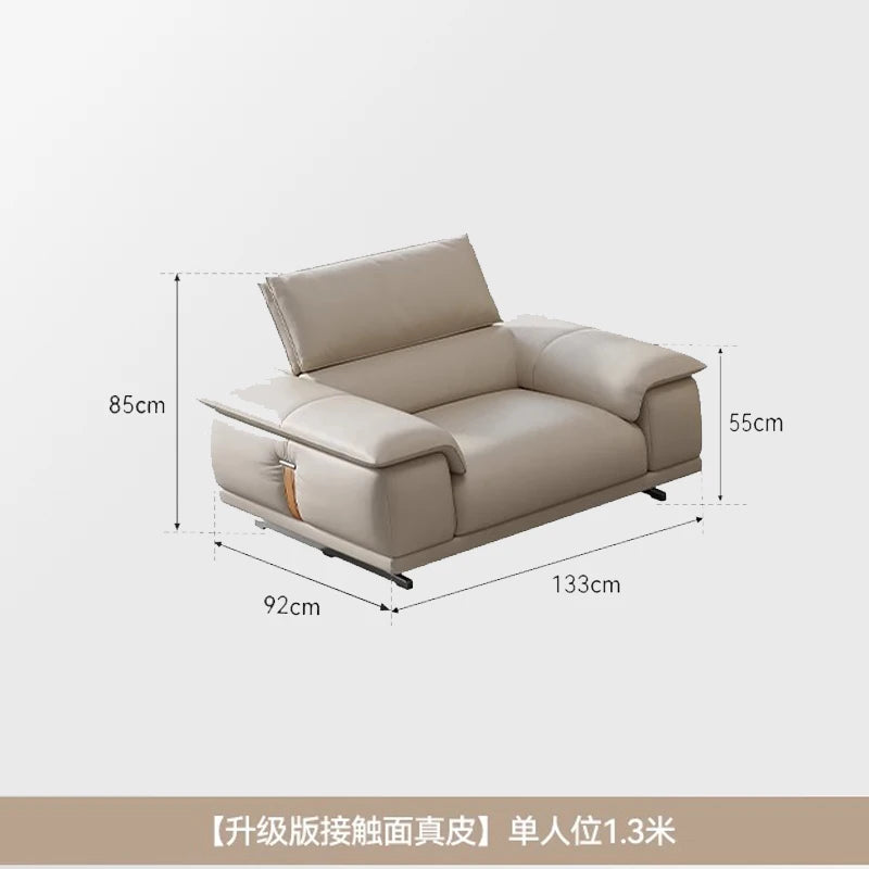 Luxury Genuine Italian Leather Sofa