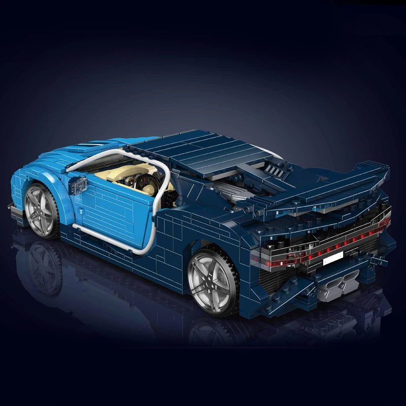 Mould King 10111 Technical MOC Blue Sport Racing Car Building Block Set - Kids Christmas Gift | AlluCanFind