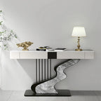 Nordic designer Fashion Wall Hall Porch Decorative Cabinet Semi-circular Slate Console Tables for Living Room Entrance Furniture