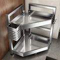 Stainless Steel Kitchen Waterproof Cabinets Storage Rack Multi-functional Table Top Seasoning Chopsticks Multilayer Storage