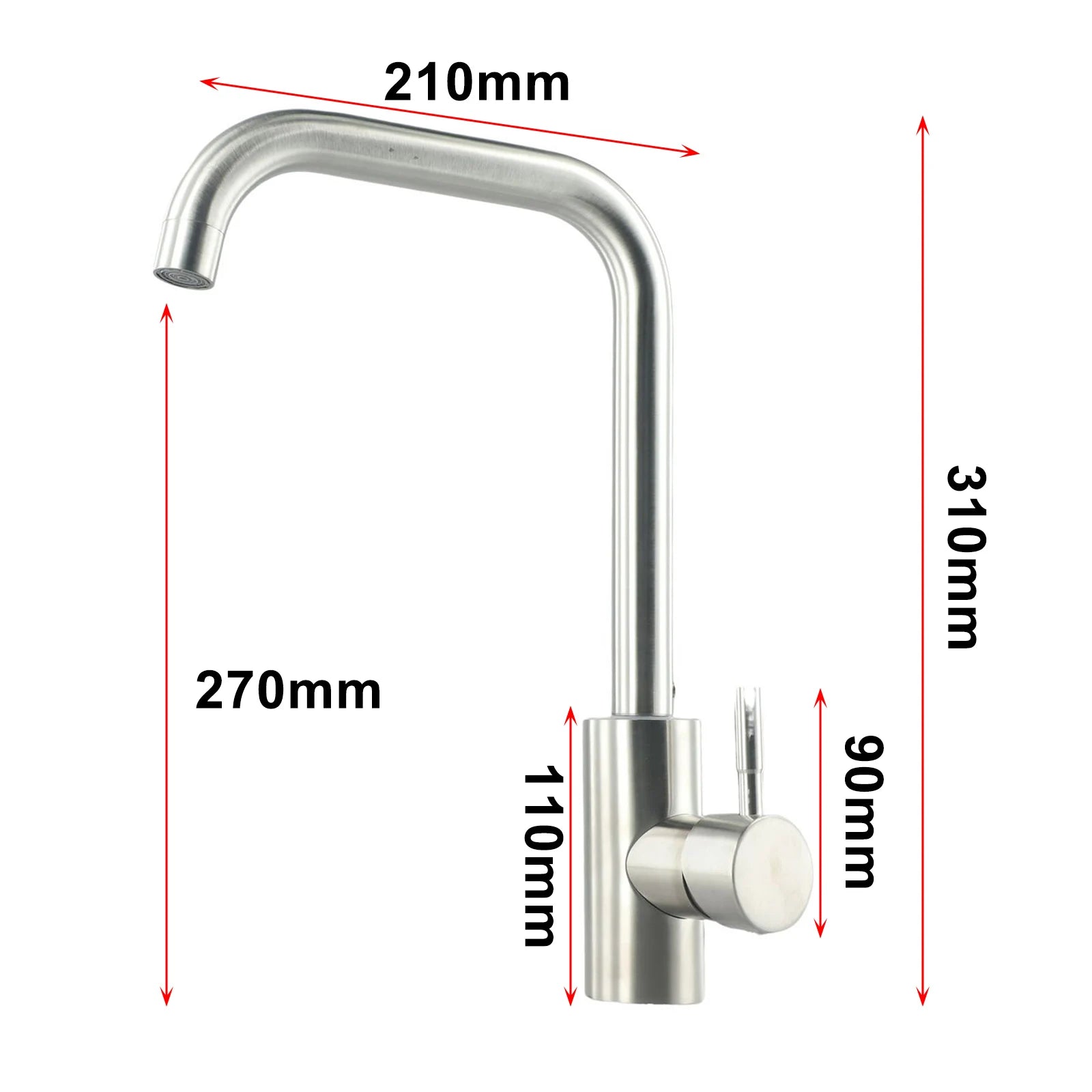 Kitchen Faucet 304 Stainless Steel Single Handle Sink Faucet Tap Cold And Hot Mixer Tap Purifier Direct Drinking Tap