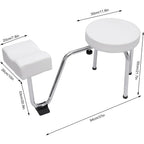 PU Leather Pedicure Foot Rest Comfortable Adjustable Leg Rest PVC Pad for Nail Tech Spa Beauty Salon Studio Equipment Supplies