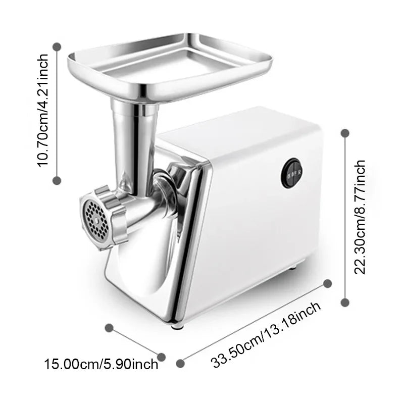 Electric Meat Grinder Sausage Maker with 3 Grinding Plates Food Pusher Meat Mincer Juicer Food Grinder for Home Kitchen