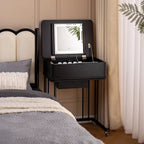 Portable Adult Vanity Table Nordic Woman Wheels Storage Unique Bedroom Dressers Makeup Desk Mirror Penteadeira Furniture Home