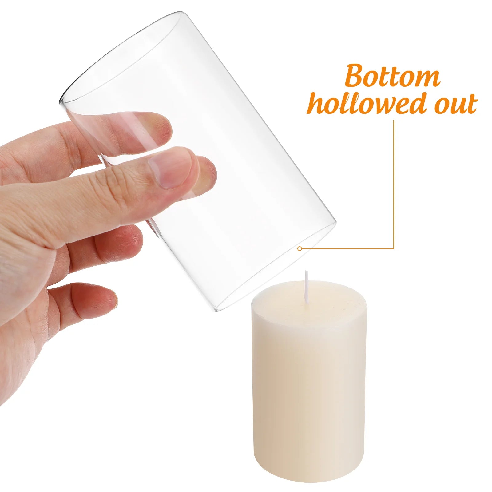 3 Pcs Shade Clear Glass Cover Decorative Lantern Cylinder Candleholders Shades Open Ended Tube High Borosilicate