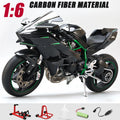 Spray 1:6 Kawasaki Racing Ninja 500 H2R Motorcycle Simulation Sound Light  Fast And Furious Collection Modle car boys Gift
