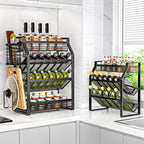 Kitchen Condiment Shelf Multi Tier Drawer Storage Cabinet Basket Organizer Drawer Ideal Countertop Pantry Under The Sink Desktop