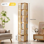 Rotating bookshelf 360 degree floor storage shelf Internet celebrity home simple student bookcase