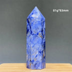 Blue Veins Stone Obelisk Natural Mineral Quartz Home Feng Shui Decorative Gift Reiki Treat Witchcraft Magic Wand