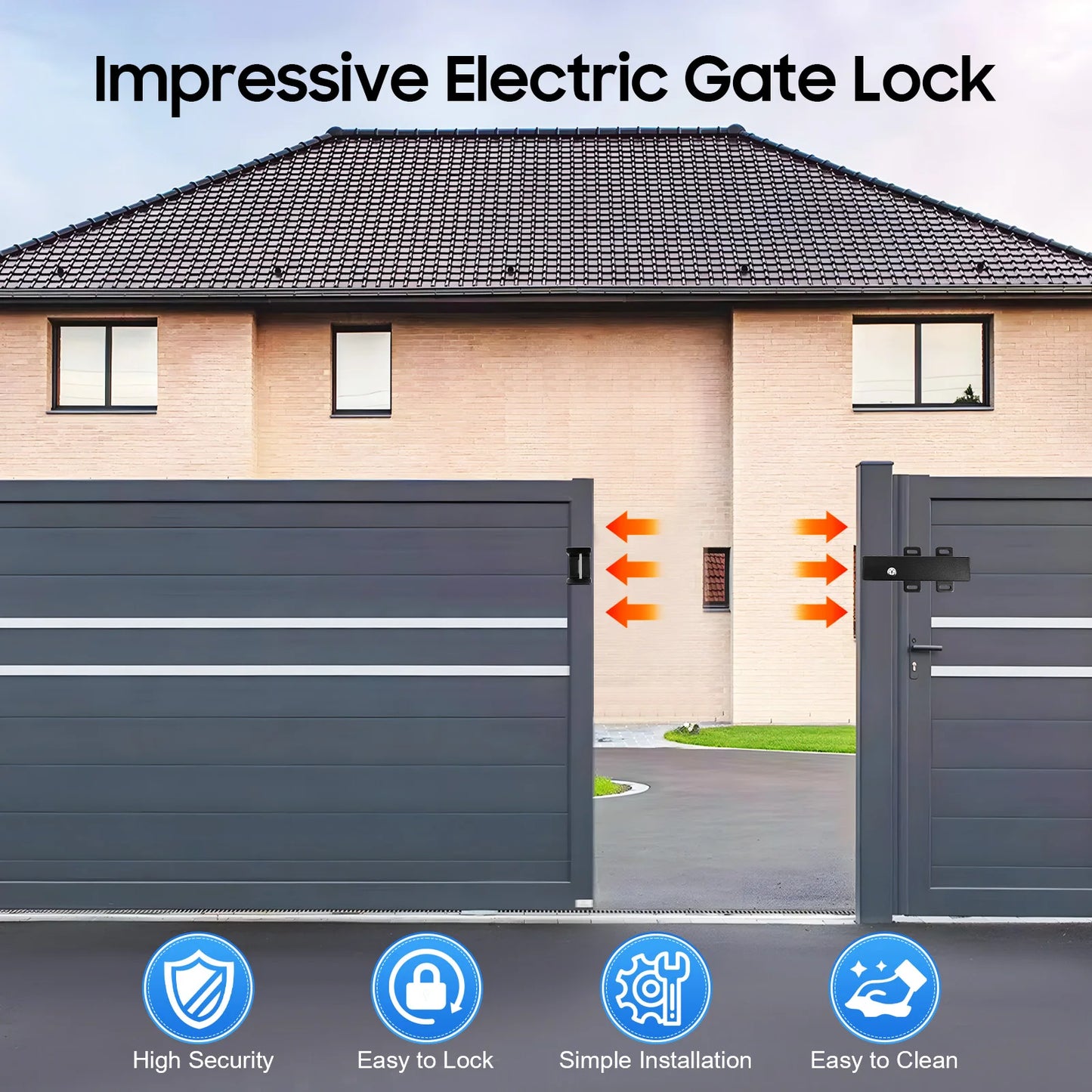 Electric Gate Lock Automatic Electric Lock for DC 24 V Swing Gate Operator Gate Drive System