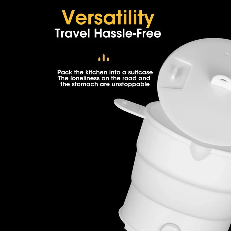 Multi Portable Foldable Silicone Pot For Travel 110/220V Kettle Electric Cook Hot Pot Water Boiler Camping Folding Electric Pot