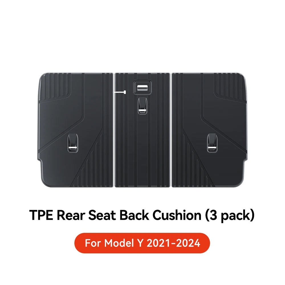 YZ For Tesla Model Y Juniper 2021-2025 TPE Trunk Rear Seat Back Cover Backrest Protector Cover Protection Mat Accessories