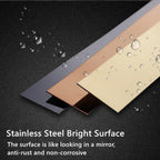 10cm Wide Gold Wall Sticker Strip Stainless Steel Flat Self Adhesive Living Room Decoration Mirrors for Home Wall Edge Strip